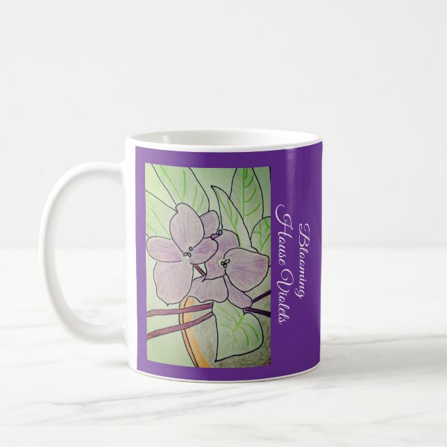 Blooming House Violets  Coffee Mug (Left)