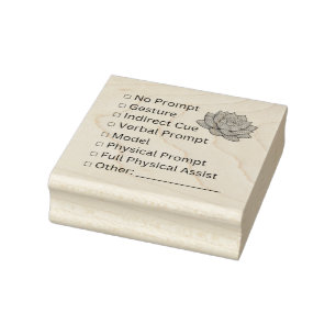 Blooming Independence: Prompt Checklist Rubber Stamp