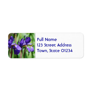 Blooming Iris Return Address Label