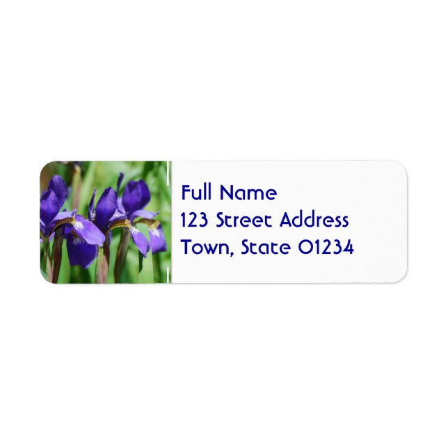 Blooming Iris Return Address Label (Front)