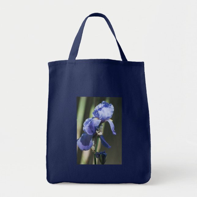 Blooming Iris Shopping Tote Bag (Front)