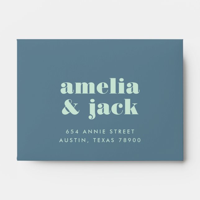 Blooming Joy Bold Floral Wedding RSVP Return Envelope (Front)