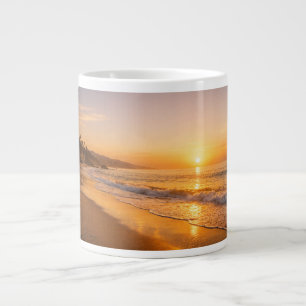 Blooming Lavender Field at Golden Sunset Provence Large Coffee Mug