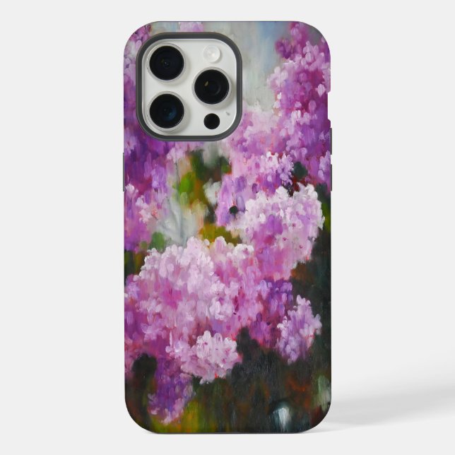 Blooming Lilac – Impressionist Spring Flowers iPhone Case (Back)