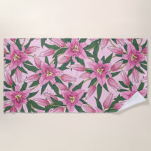 Blooming Lilies in Pastel Pink