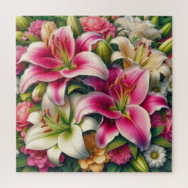 Blooming lilies jigsaw puzzle (Vertical)