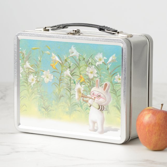 Blooming Lily Metal Lunch Box (In Situ)