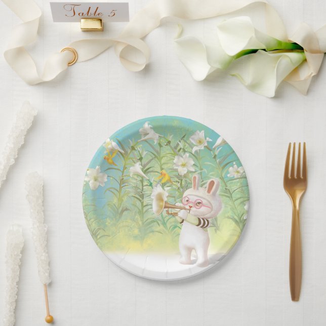 Blooming Lily Paper Plate (Wedding)