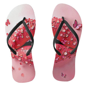 Blooming Lips: Floral Butterfly Kiss Thongs