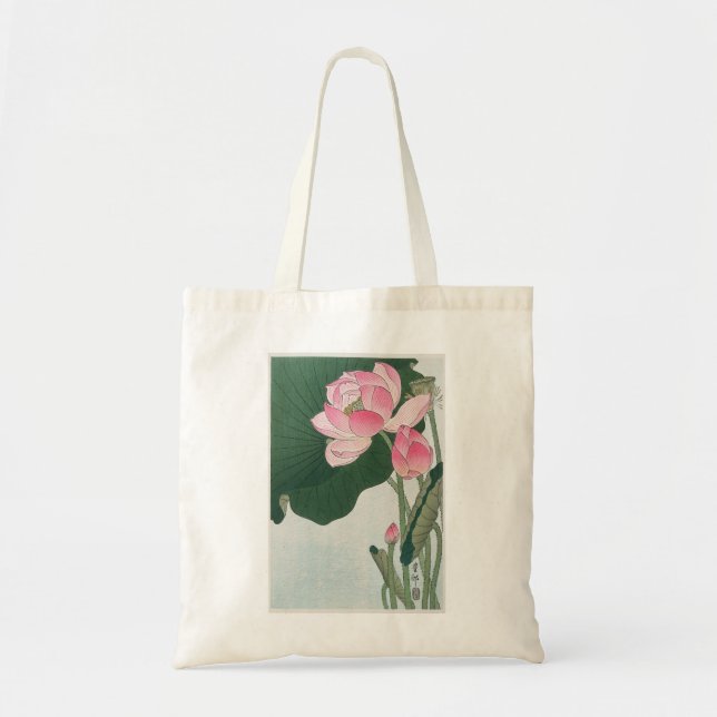 Blooming Lotus Tote Bag (Front)