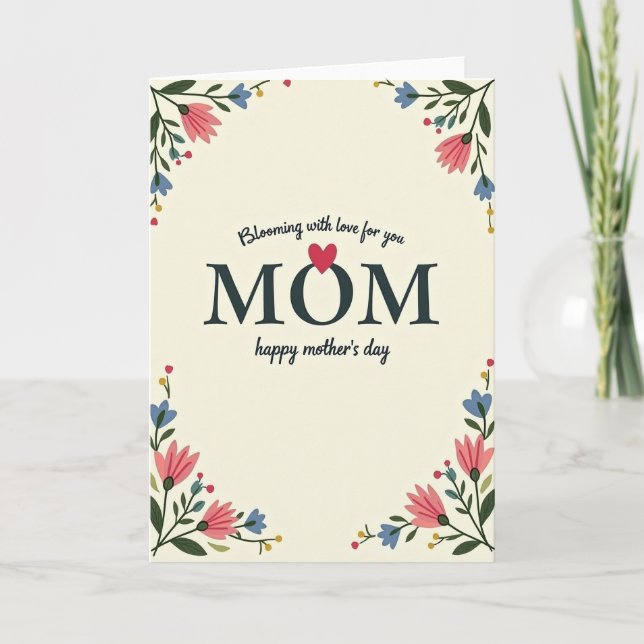 Blooming Love Mum Card (Front)