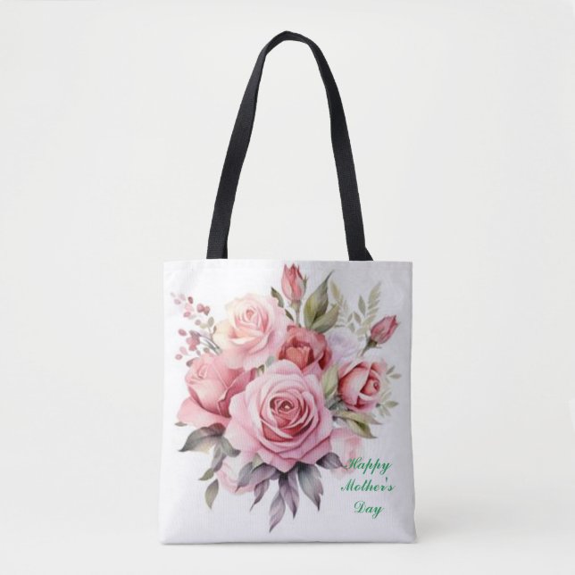 Blooming Love: Mum's Favourite Floral Tote (Front)