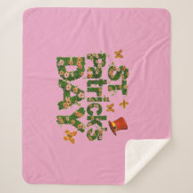 Blooming Luck: Floral St. Patrick's Sherpa Blanket