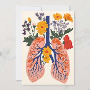 Blooming Lungs - Harmony of Nature and Health Holiday Card