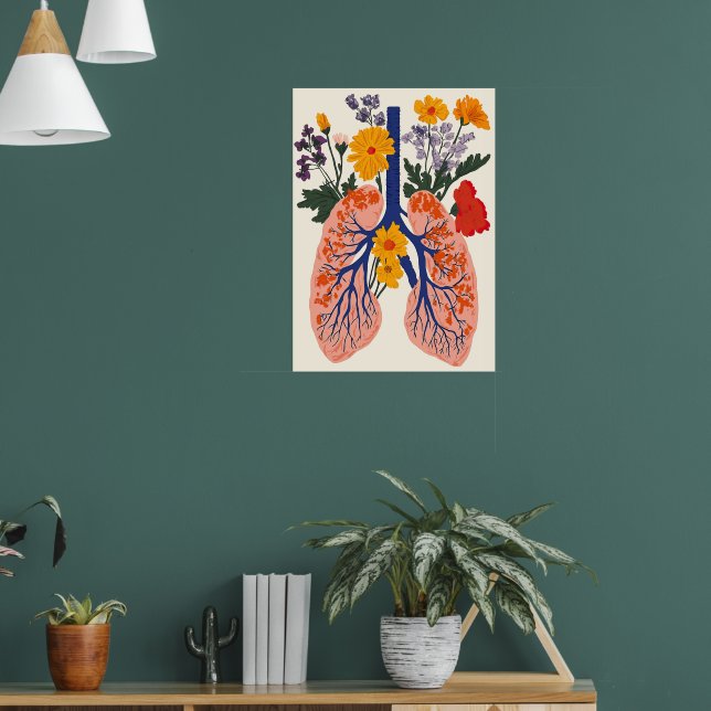 Blooming Lungs - Harmony of Nature and Health Poster (Living Room 1)