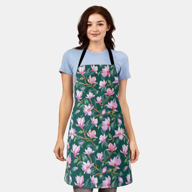 Blooming magnolia apron (Worn)