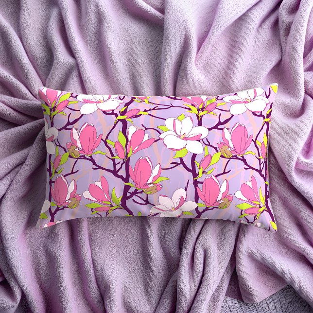 Blooming Magnolia Lumbar Pillow (Blooming Magnolia Lumbar Pillow)