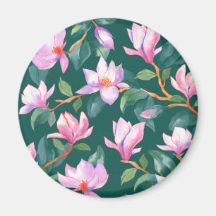 Blooming magnolia magnet