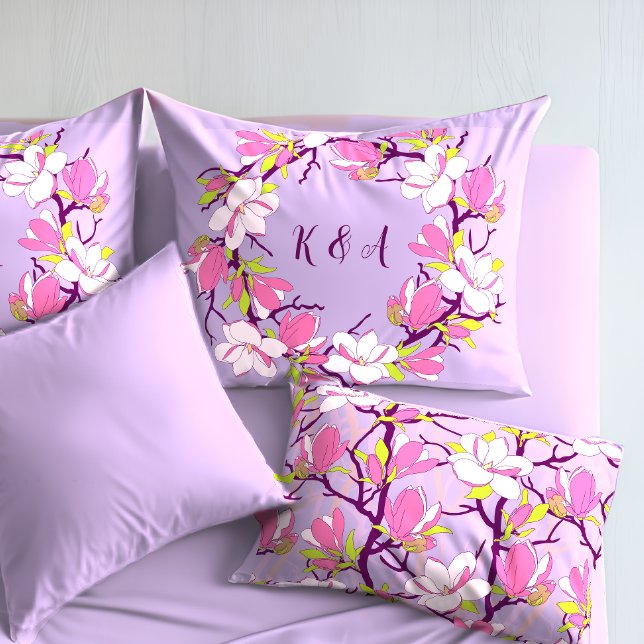 Blooming Magnolia Personalised Pillowcase (Blooming Magnolia Personalized Pillowcase)
