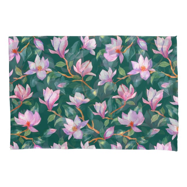 Blooming magnolia pillowcase (Front)