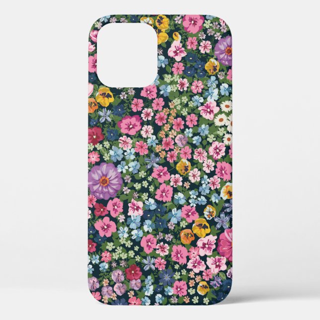 Blooming midsummer meadow seamless pattern. Plant  Case-Mate iPhone Case (Back)