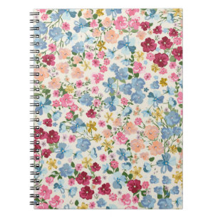 Blooming midsummer meadow seamless pattern. Plant  Notebook