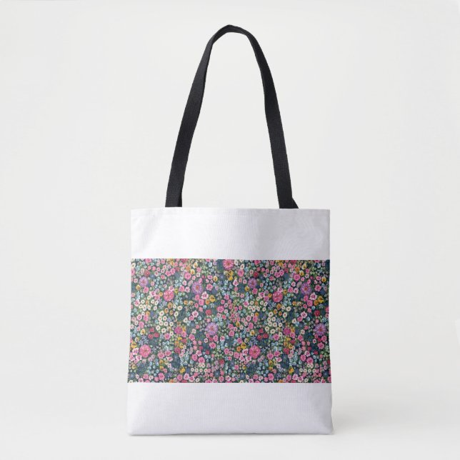 Blooming midsummer meadow seamless pattern. Plant  Tote Bag (Front)