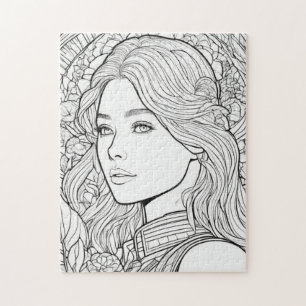 Blooming Muse – Colour Me Jigsaw Puzzle