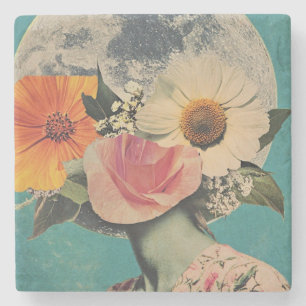 Blooming Mystery Under the Moon Stone Coaster
