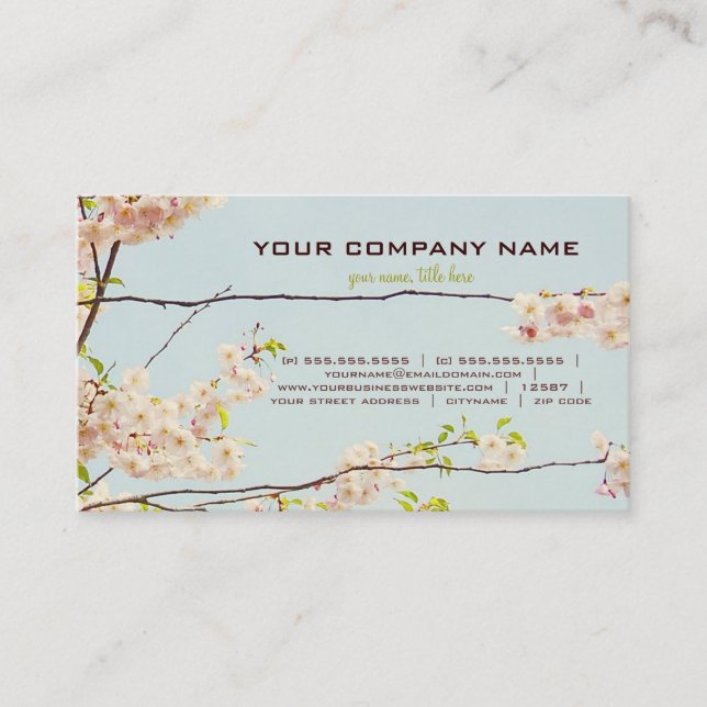 Blooming Nature Business Card (Front)