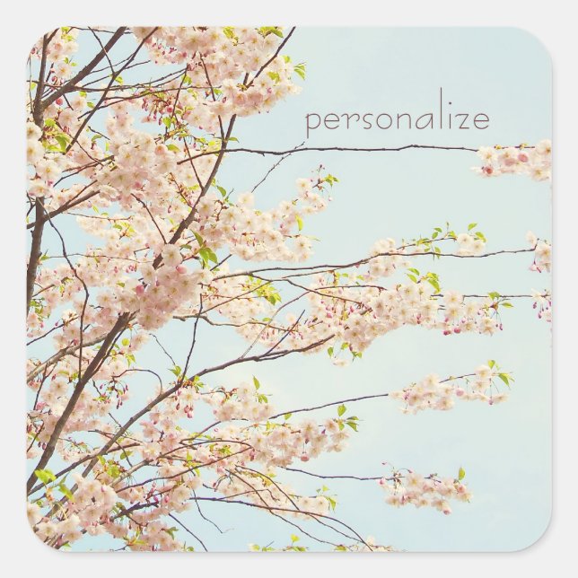 Blooming Nature Square Sticker (Front)