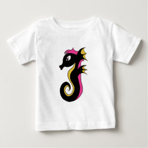 Blooming Neon Seahorse Baby T-Shirt