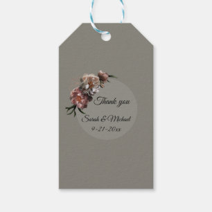 Blooming Peonies stickers wedding invitations Gift Tags