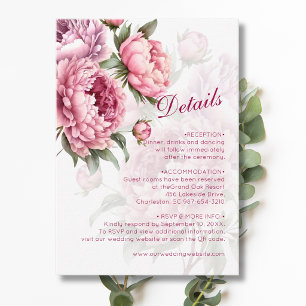 Blooming Peony Botanical Romance Art Details Enclosure Card
