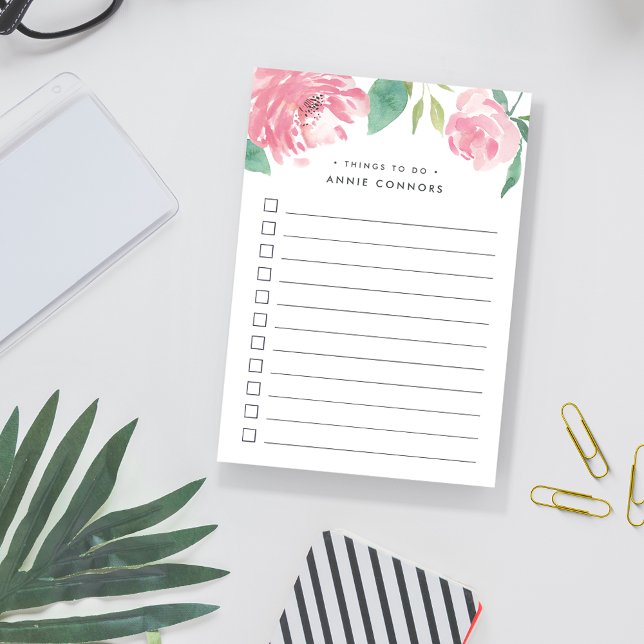 Blooming Peony | Personalised To Do List Post-it Notes (Creator Uploaded)