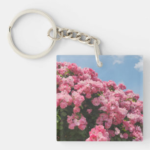 Blooming Pink Cascade Key Ring