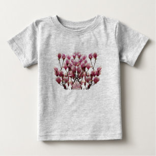 Blooming Pink Magnolias Spring Flower Baby T-Shirt