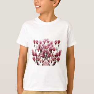 Blooming Pink Magnolias Spring Flower T-Shirt