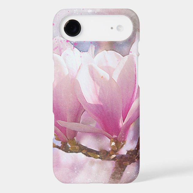 Blooming Pink Purple Magnolia - Spring Flower Case-Mate iPhone Case (Back)