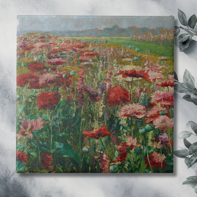Blooming Poppies – Olga Wisinger-Florian Ceramic Tile (Creator Uploaded)