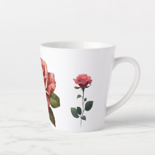 Blooming Potential: The Rosebud Sketch Latte Mug