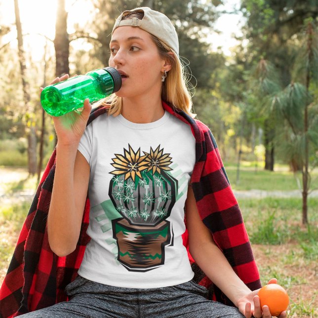 Blooming Potted Cactus Succulent Plant T-Shirt (Creator Uploaded)