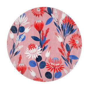 Blooming Protea: Botanical Garden Pattern Cutting Board