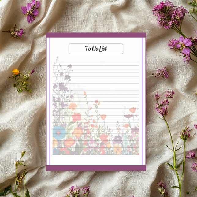 Blooming Purple Garden_ To Do List Notepad (Creator Uploaded)