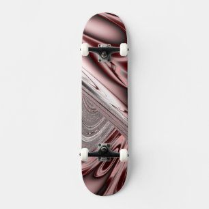 Blooming Red Fractal Skateboard