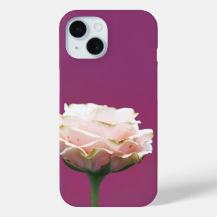 Blooming Rose Single on Magenta iPhone 15 Case
