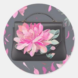 Blooming Roses AI art  Classic Round Sticker