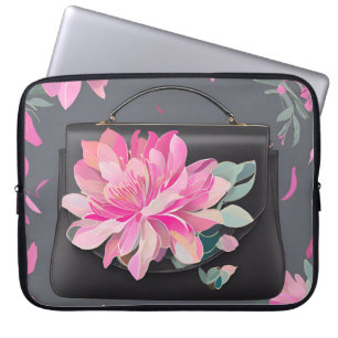Blooming Roses AI art Laptop Sleeve