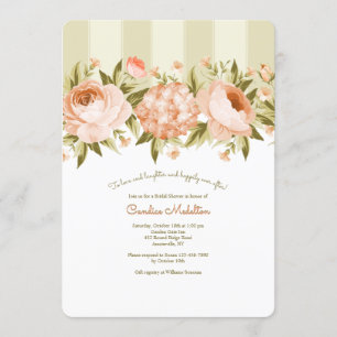 Blooming Roses and Hydrangea Bridal Shower Invitation