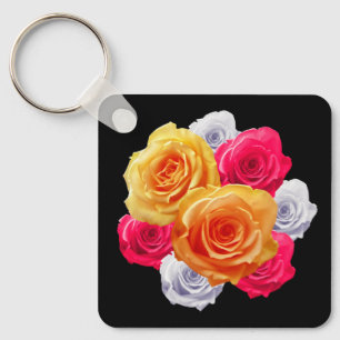 Blooming Roses Motif Keychain